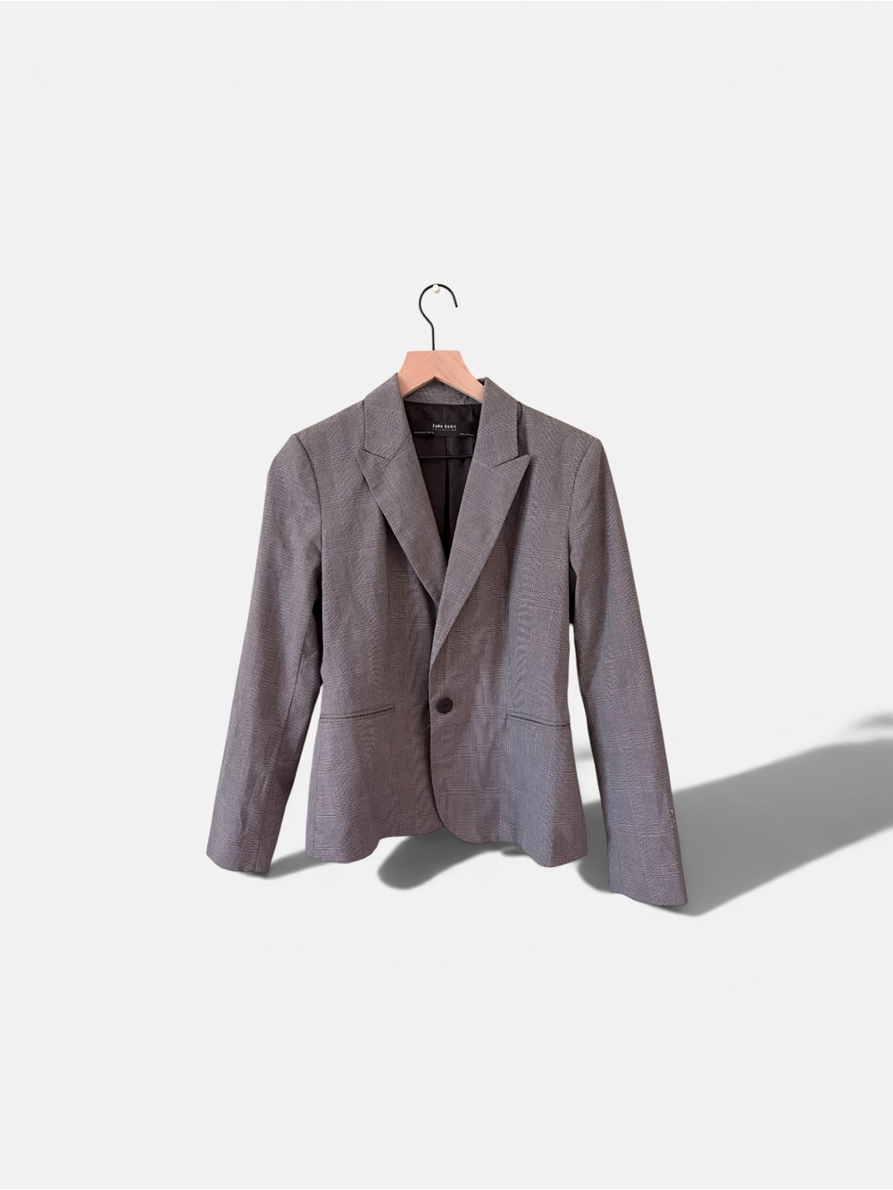 Zara Women's Gray Single-Button Blazer